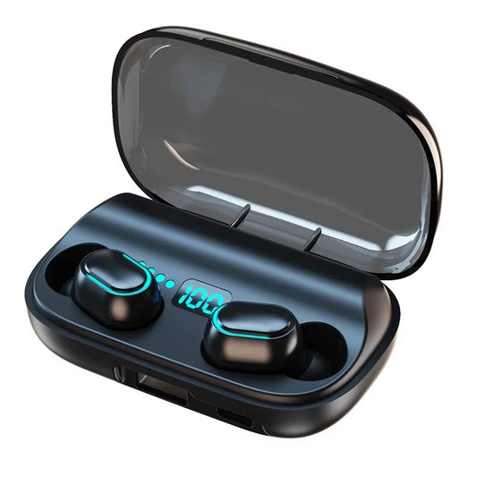 TWS Bluetooth 5.0 True Wireless Stereo Earbuds, Noise-Cancelling, Touch Control, Digital Display, Sports Earphones