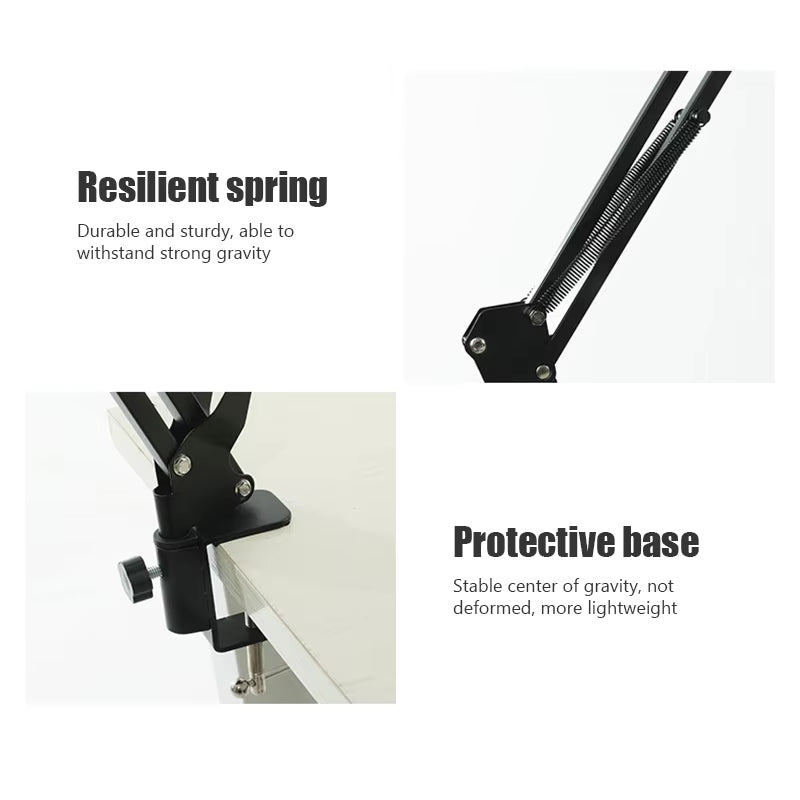 360° Rotating Long Arm Phone Tablet Holder Overhead Stand Desktop Bed Lazy Cantilever Bracket for Huawei Xiaomi Iphone Ipad