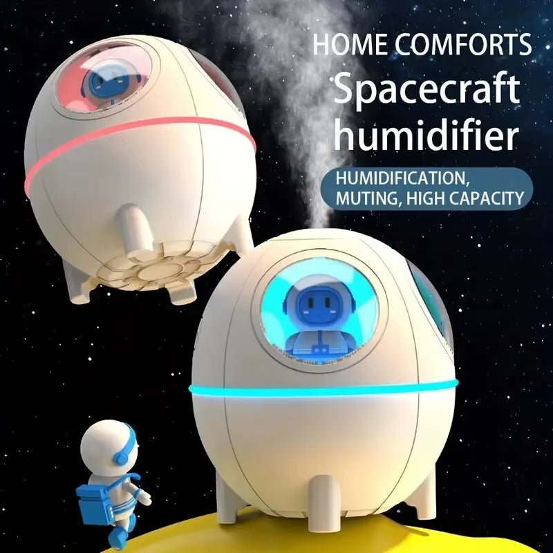 2023 NEW 1Pc Portable Moon Lamp with Space Capsule Humidifier and Essential Oildiffuser - Perfect for Relaxing and Sleeping