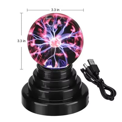 3/4/5/6 Inch Magic Plasma Ball Lamp LED Atmosphere Night Light Touch Control Glass Plasma Light Bedroom Decor Kids Gifts