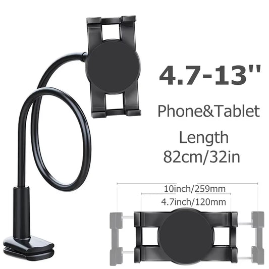 Desktop Phone Tablet Stands 130Cm Tablet Holder Adjustable Mount for Tablet 4.0 to 11 Inch Bed Tablet PC Stand Metal Support