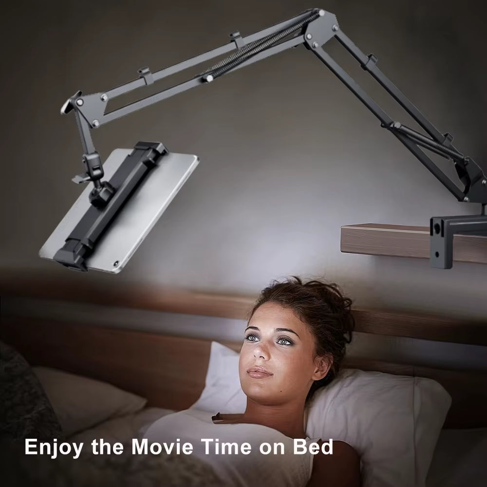 Tablet Holder for Bed 360° Adjustable Bracket Metal Arm Stand for Ipad Pro 12.9 11 13 Air 2024 Xiaomi Samsung Tab Phone Support