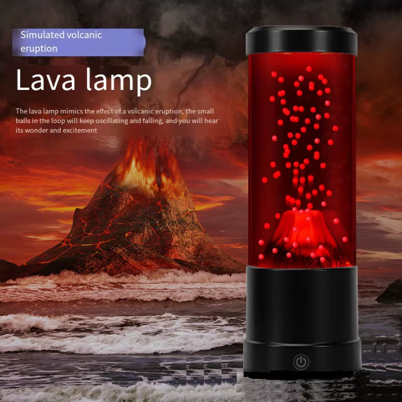 LED Lava Lamp, Volcano Creative Night Light, USB Children,Adult Room Decoration Light, Ambient Light Novelty Christmas Gift