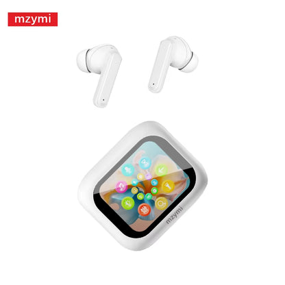 Mzyni E18 Pro ANC Wireless Earbuds with Translate Bluetooth5.4 Full in Touch Screen Earphones ENC Noise Reduction Sport Headset