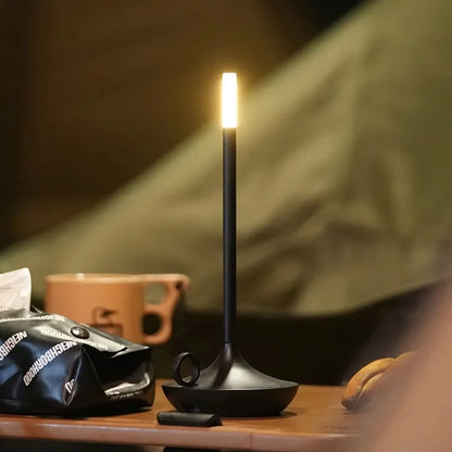 USB-C Rechargeable Touch Lamp for Bedroom - Portable Desk Lamp with Candle Atmosphere