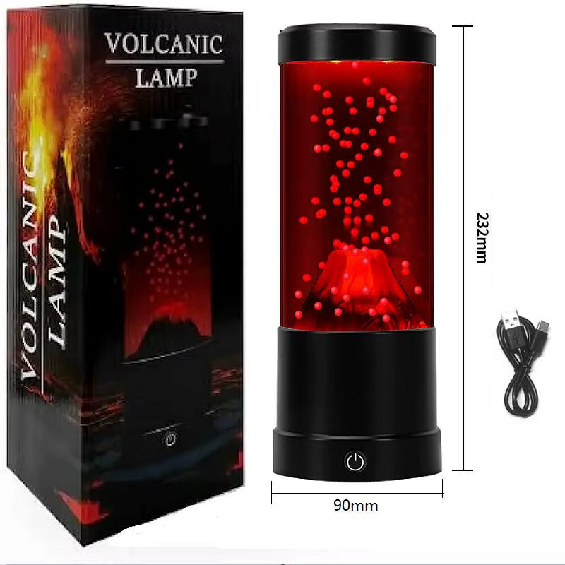 LED Lava Lamp, Volcano Creative Night Light, USB Children,Adult Room Decoration Light, Ambient Light Novelty Christmas Gift