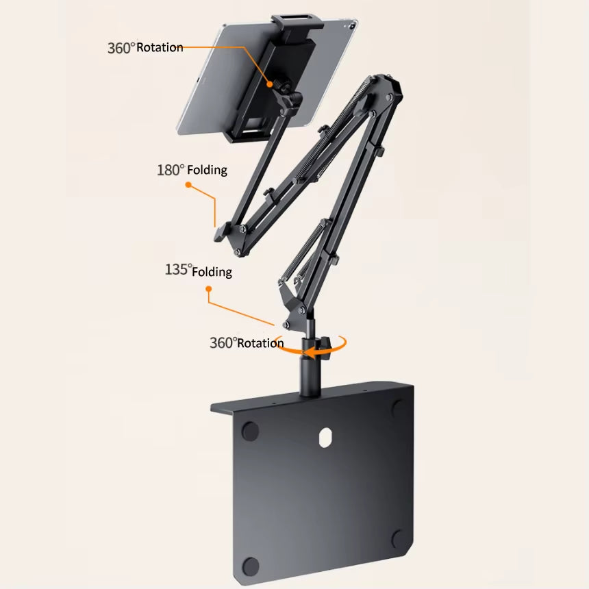 360 Adjustable Bed Tablet Stand for 4Inch to 12.9Inch Mobile Phones Tablets Lazy Arm Bed Desk Tablet Mount Tablet Holder