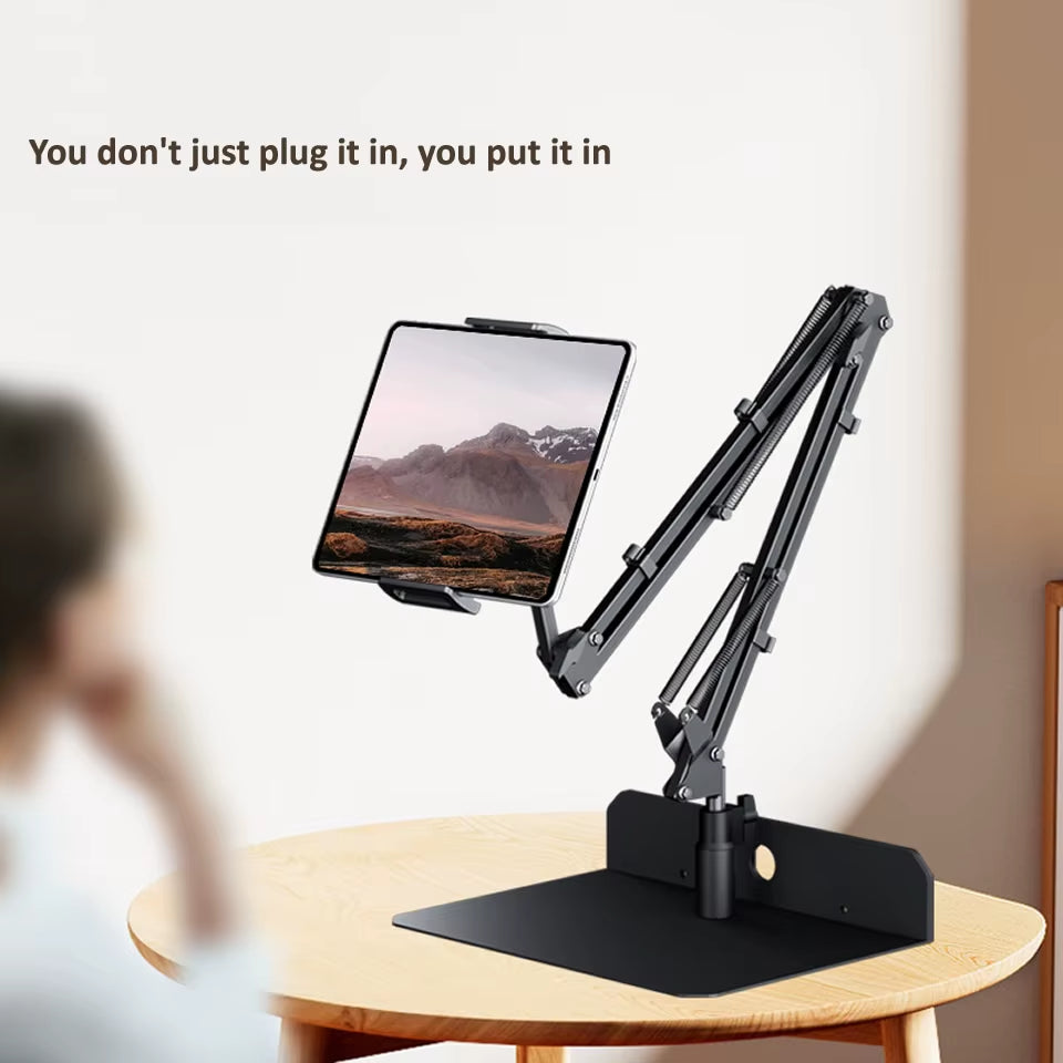 360 Adjustable Bed Tablet Stand for 4Inch to 12.9Inch Mobile Phones Tablets Lazy Arm Bed Desk Tablet Mount Tablet Holder