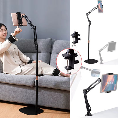 Adjustable Bed Tablet Stand Rotatable Phone Stand Long Arm Metal 360° Adjustable Holder for Ipad Pro Tablet Compatible Mini