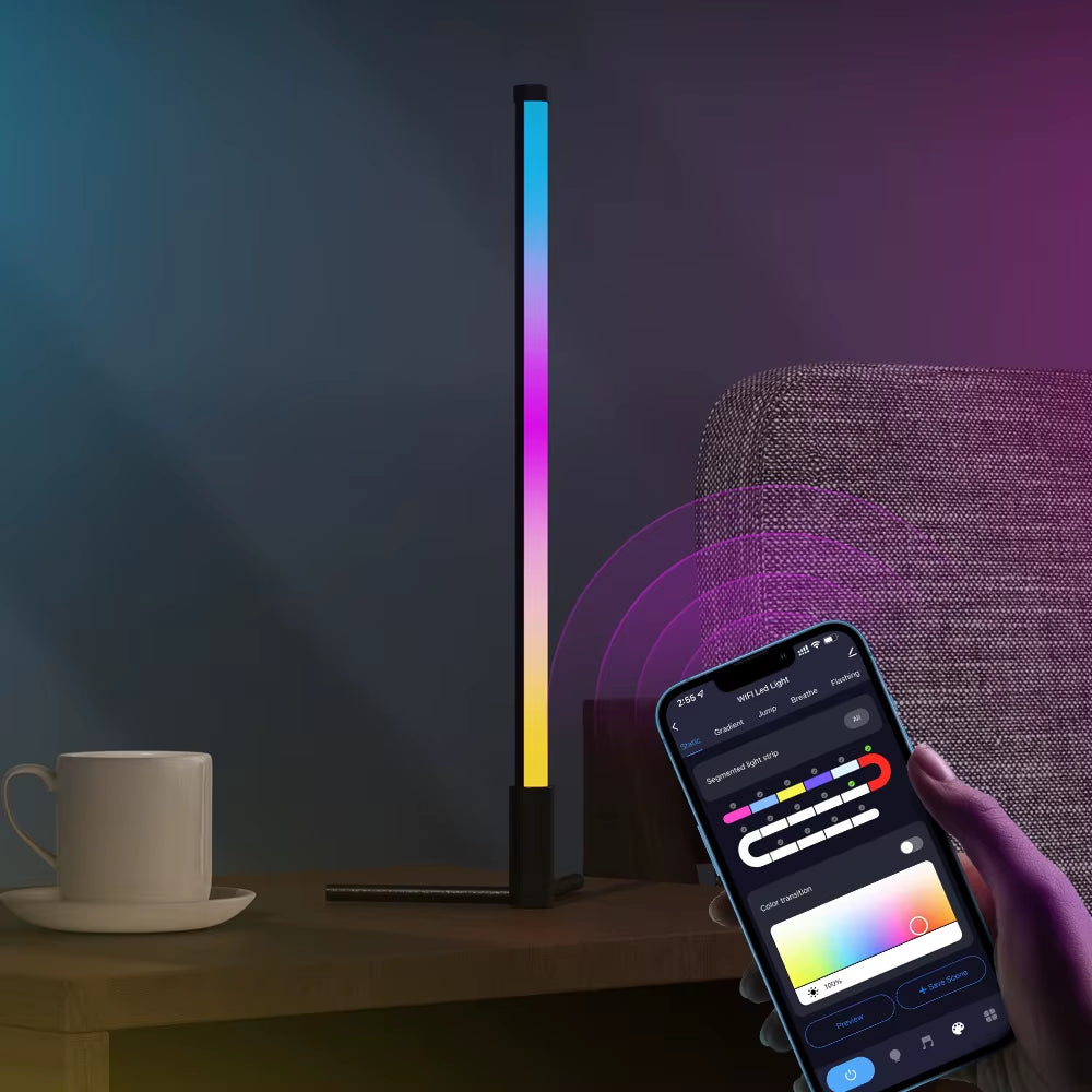 1PC Corner Floor Lamp, Smart RGB LED Corner Lights with Remote and App Control, for Living Roombedroom Playroom ,Easy to Install