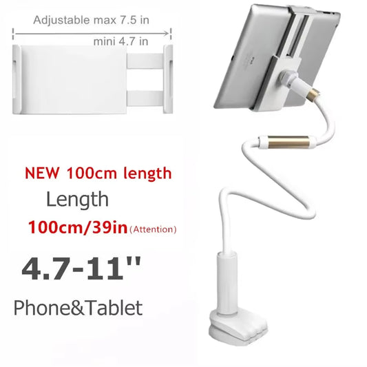 Flexible Long Arm Tablet Stand Holder for Bed Desk 5-11’’ Phone Tablet Support for Xiaomi Huawei Samsung Teclast Ipad Tab Stand