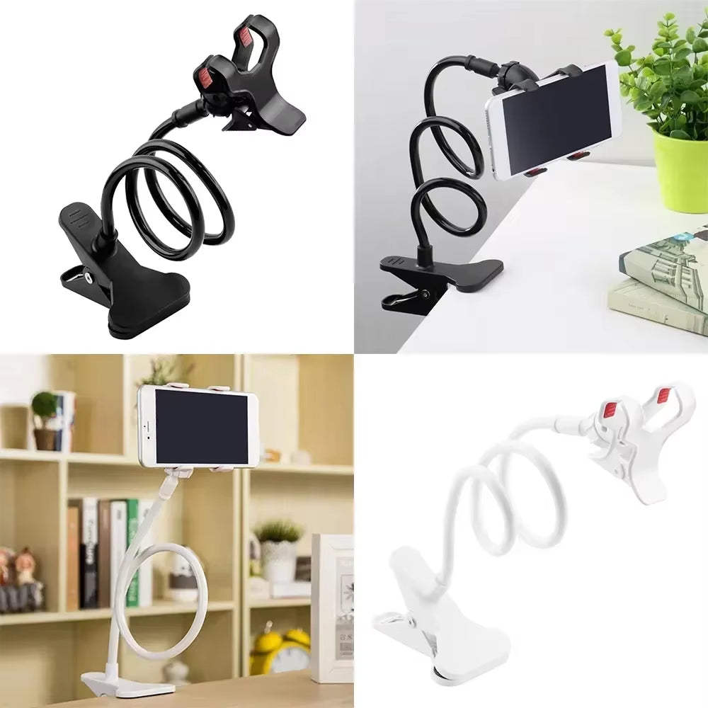 360° Adjustable Lazy Stand Mobile Phone Holder  Smartphone Clamp 60Cm Claw Clip Flexible Rod Articulate Support Bracket