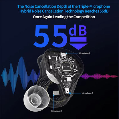 Xtra TWS Noise Cancelling Bluetooth 5.4 Earphones True Wireless Earbuds Multi-Mode ANC QCC3091